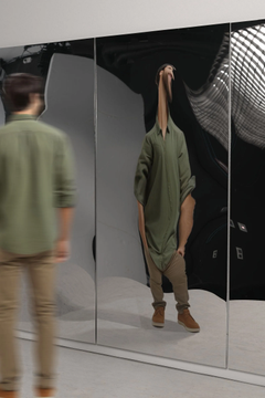 DISTORTING MIRROR 200x94 - Distorting mirror by VIDAME EDITIONS - view 3